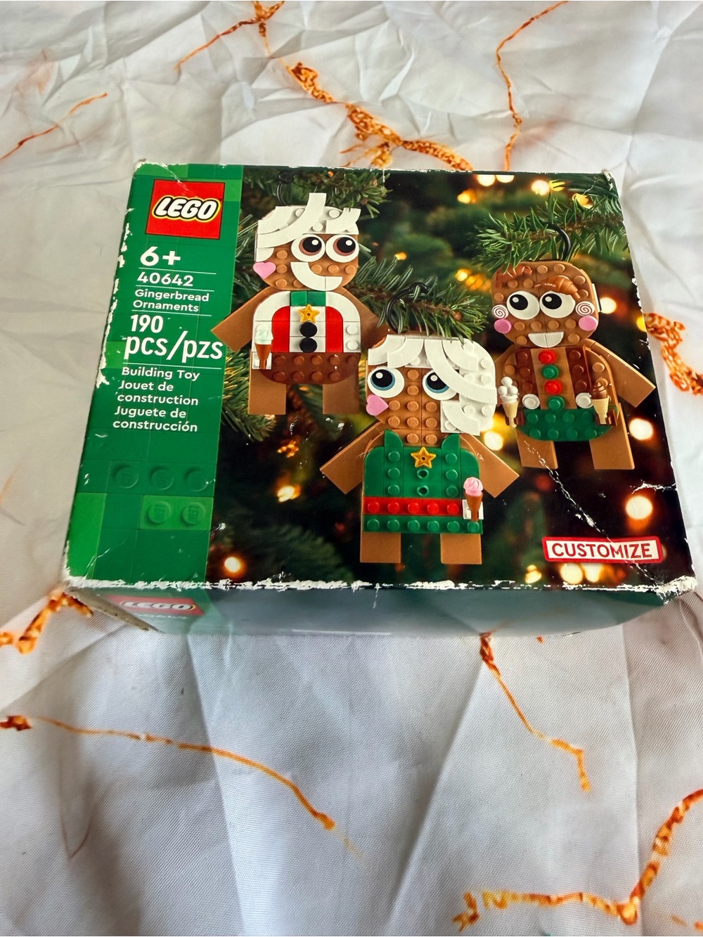 Lego Gingerbread Ornaments NIB